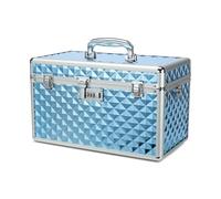 HEWEI WORKS Storage Lock Box with Combination Lock, Lockable Medicine Storage Box, Empty First Aid Box, Security Lock Box, Multipurpose Locking Box for Home and Outdoor Use (Blue, X-Large)