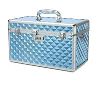 HEWEI WORKS Storage Lock Box with Combination Lock, Lockable Medicine Storage Case, Empty First Aid Box, Security LockBox, Multipurpose Locking Cabinet for Home and Outdoor Use (Blue, X-Large)