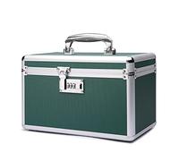 HEWEI WORKS Storage Lockbox with Combination Lock, Lockable Medicine Storage Box, Empty First Aid Box, Multipurpose Lockbox for Home and Outdoor Use (Green, Medium)