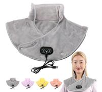 Hewelth ThermaEase Pro, Hewelth Triple Method Shoulder Massager, 3 Heat Levels & 3 Vibration Modes, Soft Double-Sided Fleece, Foldable & Portable, USB-Charged, for Home Office (#A)
