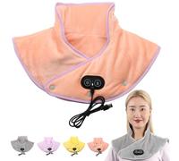 Hewelth ThermaEase Pro, Hewelth Triple Method Shoulder Massager, 3 Heat Levels & 3 Vibration Modes, Soft Double-Sided Fleece, Foldable & Portable, USB-Charged, for Home Office (#D)