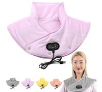 Hewelth ThermaEase Pro, Hewelth Triple Method Shoulder Massager, 3 Heat Levels & 3 Vibration Modes, Soft Double-Sided Fleece, Foldable & Portable, USB-Charged, for Home Office (#B)