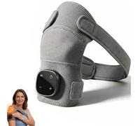 Hewelth Triple Method Shoulder Massager, Cordless Shoulder Heating Pad with Vibration Massage, Adjustable Portable Shoulders Support, Rechargeable Heated Shoulders Wrap Brace Support for Men & Women