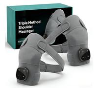 Hewelth Triple Method Shoulder Massager, Wearable Shoulder Massager for Everyday Relaxation, Gently Soothes Neck and Shoulder Discomfort,Soft ＆ Breathable Fabric,Adjustable Fit for Home,Office (2PCS)