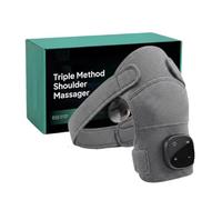Hewelth Triple Shoulder Massager with Heat - Portable Neck and Shoulder Massager for Deep Tissue Relaxation - Hewelth Triple Method Shoulder Massager for Home & Office Use - Adjustable Straps (1PCS)