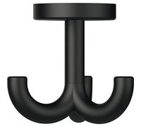 Hewi Heinrich Wilke 477.90B050 HEWI 477.90.050 Triple Swivel Hook, Width 73, Height 70 mm, Polyamide Jet, Colour: Matte Black, tiefschwarz matt (90)