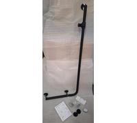 HEWI 900 Angle Grab Rail Shower Holder System 900 Black Left 1250 x 450 cm