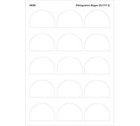 Hewi toilet signs Kids blank set, white without design 33.1771E