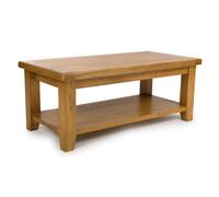 hewitt large wooden rectangular coffee table in rustic oak