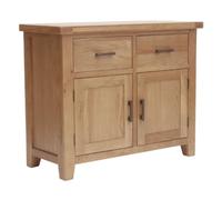 hewitt wooden sideboard with 2 doors 2 drawers in rustic oak