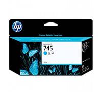 HP 745 130-ml DesignJet Cyan Ink Cartridge