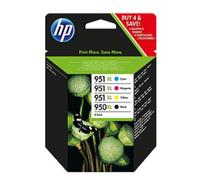 Hewlett Packard HP No. 950XL/951XL Inkjet Cartridge Combo Multi Pack CMYK Ref C2P43AE Pack 4 113909