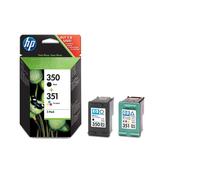 Hewlett Packard No.350&351 Ink Cart PageLife200pp4.5mlBlack/170ppTri-Colour3.5ml]Ref SD412EE