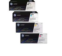 HEWLETT PACKARD Original HP 305A Toner Cartridge CE410A / CE411A / CE412A / CE413A 4Pack Black, Cyan, Yellow, Magenta Works with The HP Laserjet Pro 400 MPF M425dn, M425dw, M425nw Printers