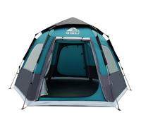 Hewolf 2/3/4 Person Camping Tent - Instant Pop Up Waterproof 2 Doors Tent with Easy Setup | 3-Season Hexagonal Dome Design for Family, Hiking & Traveling (Blue)