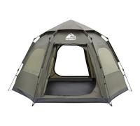 HEWOLF 2-4 Person Camping Pop Up Tent Waterproof 60 Second Easy Quick Setup 4 Season Dome Tent Unique Hexagonal Design for Family Camping & Hiking