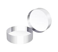 Hewomate 2 Pack Acrylic Round Display Block, 3 x 3 x 1 Inches Edge Polished Clear Display Pedestal Display Base