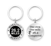 Hewonnn 26.2 Marathon Keyring - Marathon Runner Gifts for Runners - Running Achievement 26.2 Miles Finisher Keyring