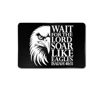 Hewonnn Isaiah 40:31 Wallet Card - Christian Faith Gift for Men Women - Eagle Scripture Stainless Steel Isaiah 40:31 Bible Card