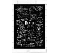 Hewson The Beatles Doodle Lyric Poster - Print Gifts - Artwork Gift for Beatles Lover Music Poster (A4, Black Chalkboard)