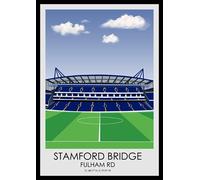 Hewson's Gifts Chelsea Football Stadium Print - Chelsea Gift - A4 Size (Stamford Bridge)