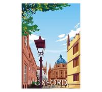 Hewson's Gifts UK Travel Print UK Cities and Shires, Handmade Print Of The Beautiful Places of United Kingdom, UK Artwork Wall Art Poster For New Home Kitchen Print (Oxford, A2 Unframed Print)