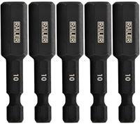 Hex 10mm Impact Driver Bit - Railer Allen Wrench Drill Hex Bits. 1/4 Quick Release S2 Steel 2 inch 10mm Hex Bits. (5 Pack)