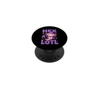 Hex-A-Lotl Cute Axolotl Fun Witchcraft Halloween Women Witch PopSockets Adhesive PopGrip