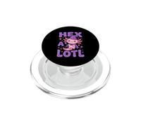 Hex-A-Lotl Cute Axolotl Fun Witchcraft Halloween Women Witch PopSockets PopGrip for MagSafe
