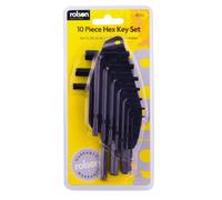 Hex Allen Key Set 10 Piece Metric Allan Alan Keys Rolson 40352