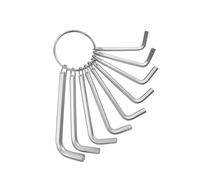 Hex Allen Key Set Includes 9 Metric Sizes Comes On Keyring With Support Springs Zinc Plated Steel Keyset Durable Convenient For Precision Fastening And Easy Storage Ideal For Various Applications(1pk)