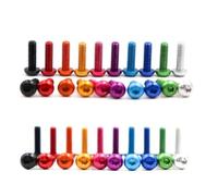 Hex Allen Round Screw M3 M4 M5 M6 Colourful Aluminum Alloy Hexagon Socket Button Head Bolts 10Pcs, 10pcs, M4x10-Purple