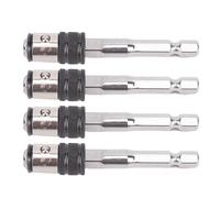 Hex Bit and Socket Adapter 2 in 1 Design Alloy Steel 1/4 Inch Shank Hex Bit Extension Holder and Square Socket Adapter for Professional DIY and Home Repair 4 Pcs