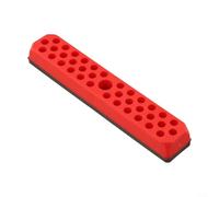 Hex Bit Holder for 1/4 inch Screwdriver Bits with 43 Slots, Open Design Provides Easy Bit Access and Strong Base Prevents Falling Bits (red)