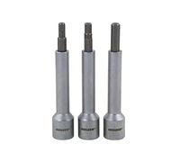 Hex Bit Set - 3pc 1/2 in.Dr 6mm, 7mm, 8mm - 120mm Long Woodwork Drill bit hex S9