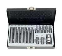 hex Bit Set S2 Steel 3/8 Inch T20-T55 with Bit Holder