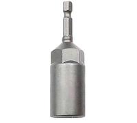Hex Bit Socket, 1/4" Drive 7-19mm Hex Bit Socket, Alloy Steel Hex Socket, with 80mm Length(19mm)