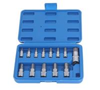 Hex Bit Socket Set, 13 Pcs 1/4 3/8 1/2 Inch Drive, H2 to H14mm - Durable CRV S2 Steel, Heat Treated for Maintenance and Repair