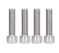 Hex Bolt, 4Pcs 1.25mm Fine Pitch M10 Socket Cap Screw Bright Finish A2-70 Stainless Steel for Construction for DIY Jobs for Automotive Industry (M10*40)