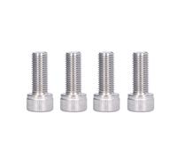 Hex Bolt, 4Pcs 1.25mm Fine Pitch M10 Socket Cap Screw Bright Finish A2-70 Stainless Steel for Construction for DIY Jobs for Automotive Industry (M10*25)