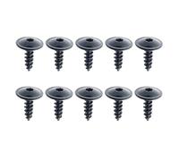 Hex Bolts And Nuts Set 10pcs General Parts Black Self-tapping Hexalobular Internal Star Socket Screws M4.8 Big Head For Car Motorcycle Bumper Fenders Engine Guard