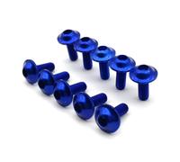 Hex Bolts And Nuts Set 10pcs Motorcycle Bolts Screw M5 X 16mm Aluminum Adornment Bolts Blue Anodised 20mm Bolts Red Screws M5 Cap Head Motorcycle Battery Terminal Screws