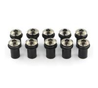 Hex Bolts And Nuts Set Compatible With 10 Pcs M5*16 General Parts Motorcycle Accessories Windscreen Windshield Wind Deflectors Bolts Kit Screw Steel