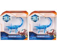 HEX BOTS Robotic Scorpion, Autonomous Mechanic Scorpion Toys for Kids, Adjustable Robotic Scorpion Figure, Robot Toys for Boys & Girls Ages 4 & Up, Blue (Pack of 2)