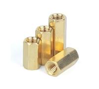 Hex Brass Screw Threaded Pillar， 10/20/30/50pcs M3 Length 5-60mm Brass Hex Male Female Standoff Pillar Stud Mount Spacer Hexagon PCB Motherboard Hollow Bolt Screw(10mm(50pcs))