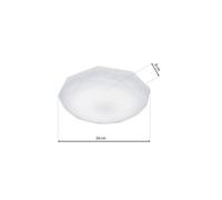 Hex Ceiling Lamp 26cm Great Value Eco LED Light Source Included Milagro White One Size