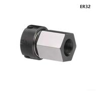 Hex Chuck Block ER25 ER32 ER40 Collet Holder for CNC Lathe Engraving Machine, Spring Workholding Tool with Through Hole Design, Hardened Steel Construction(ER32)