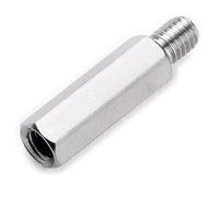 Hex Column Brass Spacer Standoff Screw Nut, 303 Stainless Steel Motherboard Standoff Hexagon Board Spacer Single Head Screw External Thread Spacer Hex Bolt Stud 10Pcs(M2.5 * 5+4)