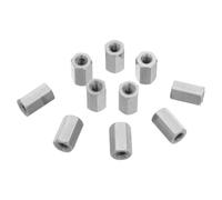 Hex Coupling Nut 7mm Width 10pcs M4 Stainless Steel 10mm Length | Internal 0.7 Pitch Thread, Female Hexagon Form, for 3D Printer Maintenance and Robot Kits