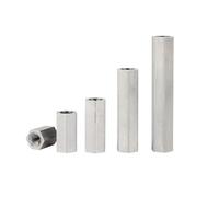 Hex Coupling Nut Fasteners, 304 Stainless Steel Hex Coupling Nuts M3-M16 20-50mm Silver 1/2/5pcs(Length 30mm,M16 1PC)